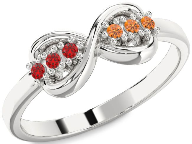 Silver Infinity Round Promise Ring