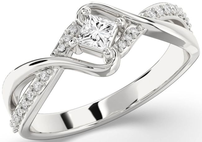 Diamond White Gold Princess Promise Ring