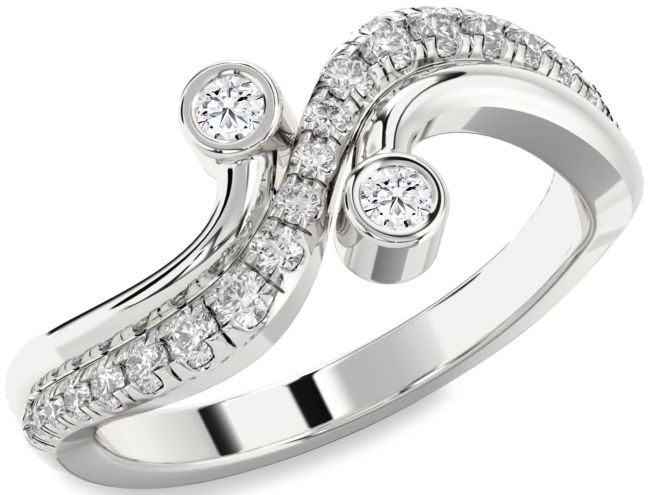 Diamond White Gold Round Two Stone Ring