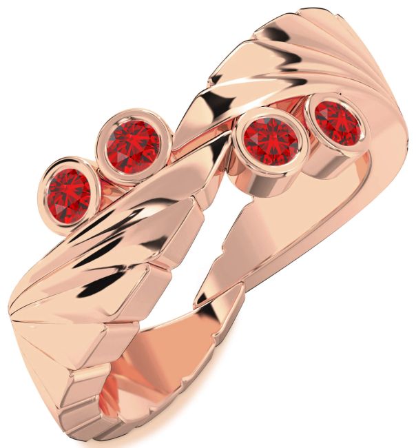 Ruby Rose Gold Wings Ring