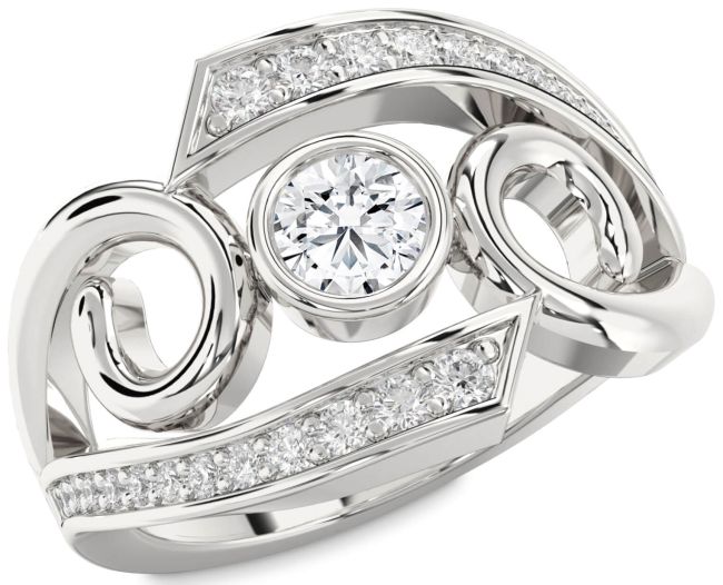 Diamond White Gold Round Solitaire Engagement Ring