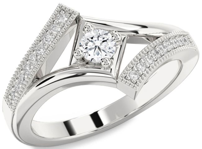 Diamond White Gold Round Promise Ring