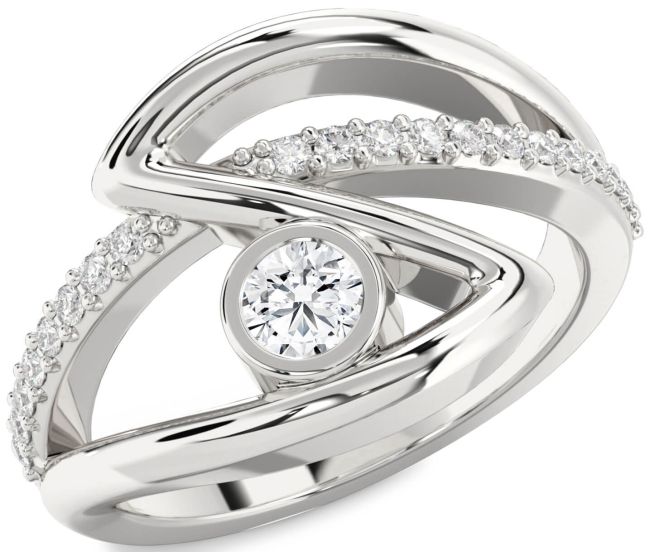 Diamond White Gold Round Promise Ring