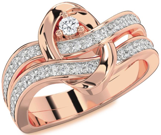 Diamond Rose Gold Round Promise Ring