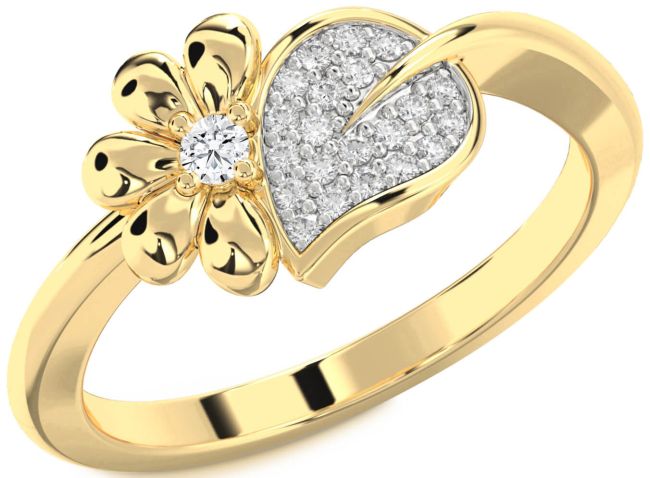 Diamond Gold Daisy Ring