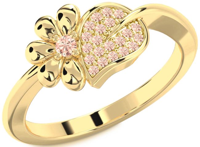Morganite Gold Daisy Ring