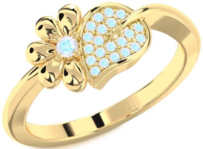 Moonstone Gold Daisy Ring