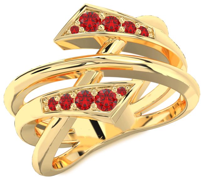 Ruby Gold Round Ring