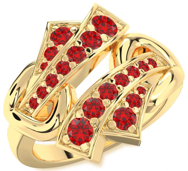 Ruby Gold Round Ring