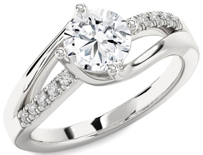 Diamond Platinum Round Solitaire Engagement Ring