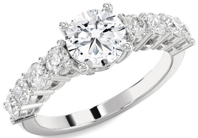 Diamond White Gold Round Engagement Ring