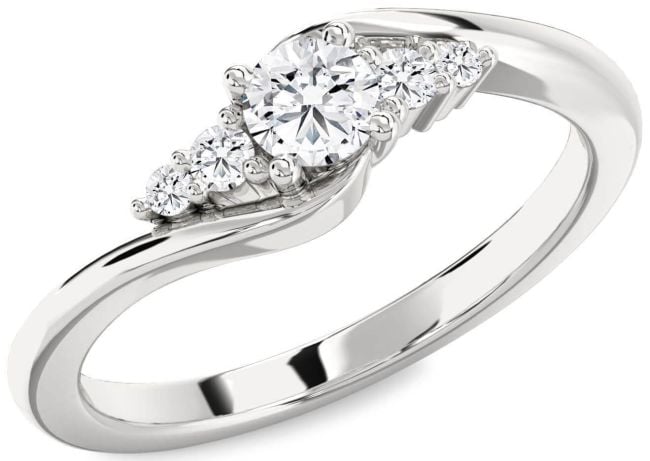 Diamond White Gold Round Promise Ring