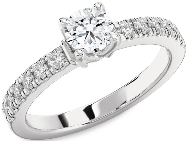 Diamond Platinum Round Solitaire Engagement Ring