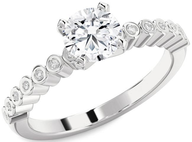 Diamond White Gold Round Solitaire Engagement Ring