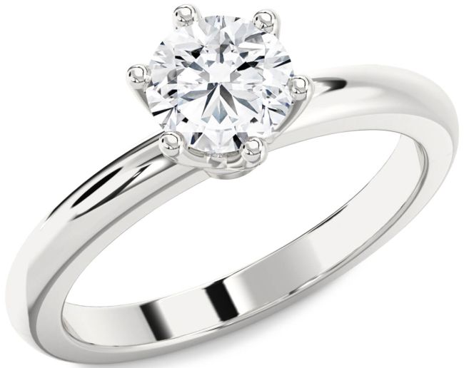 Diamond Platinum Round Solitaire Engagement Ring