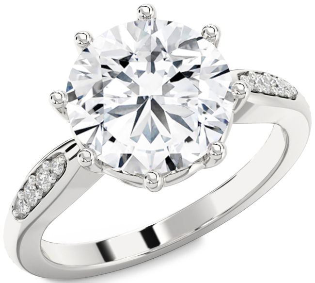 Diamond Platinum Round Solitaire Engagement Ring
