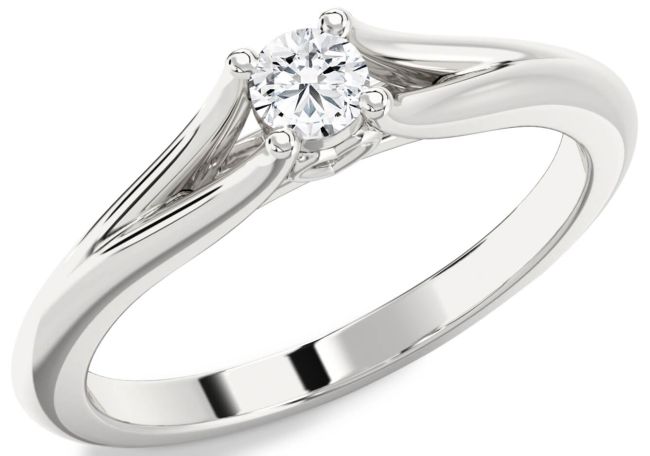 Diamond White Gold Round Promise Ring