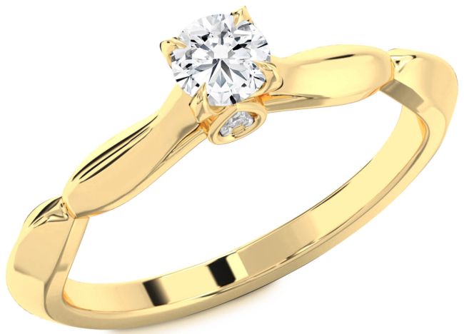 Diamond Gold Round Promise Ring