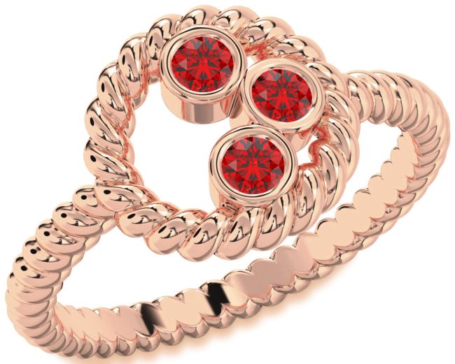 Ruby Rose Gold Circle Ring
