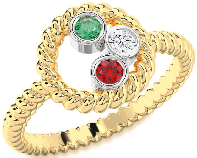 Gold Silver Circle Ring