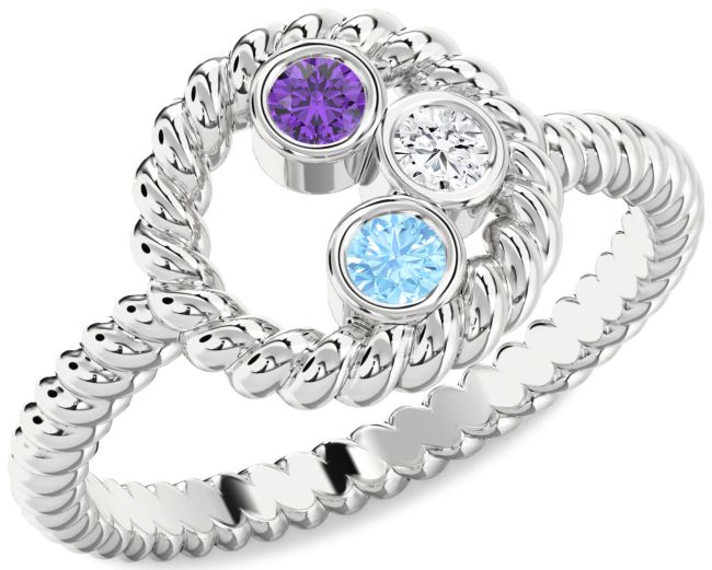 Platinum Circle Ring