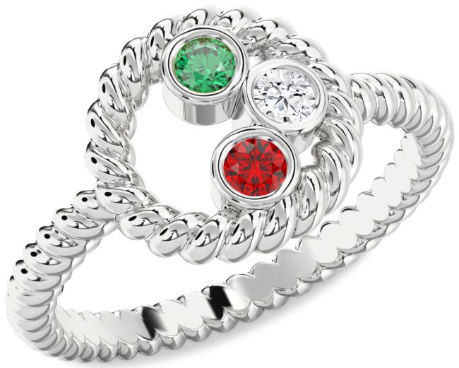 Platinum Circle Ring