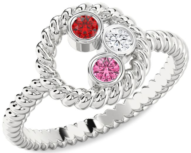 Platinum Circle Ring
