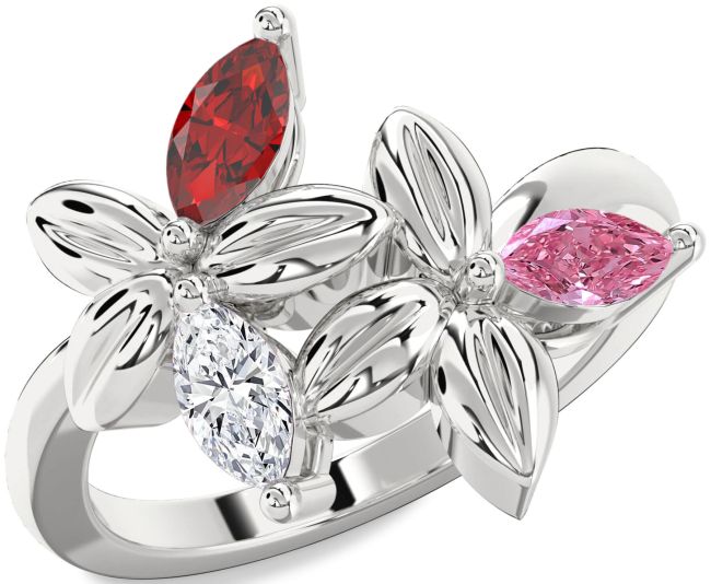 Platinum Flower Ring
