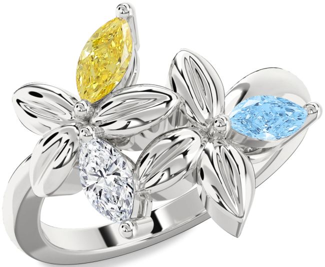 Platinum Flower Ring