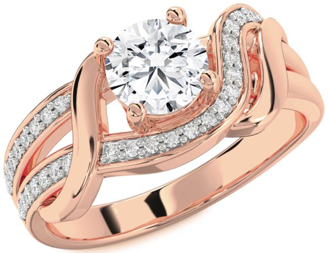 Diamond Rose Gold Round Solitaire Engagement Ring
