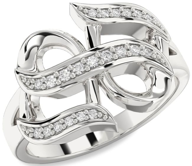Diamond Silver Infinity Ring