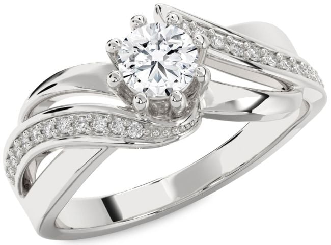 Diamond Platinum Round Solitaire Engagement Ring