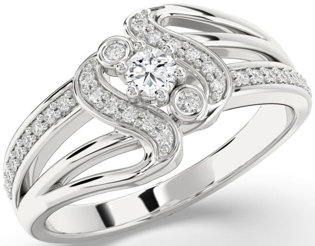 Diamond White Gold Round Promise Ring