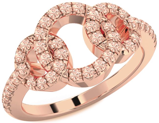 Morganite Rose Gold Infinity Circle Ring