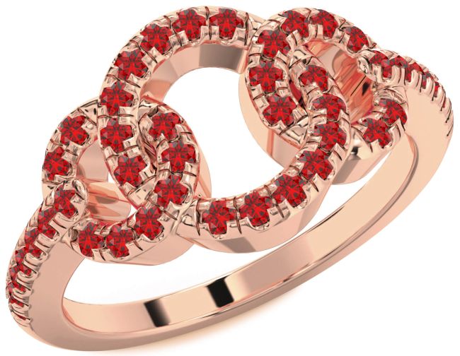 Ruby Rose Gold Infinity Circle Ring
