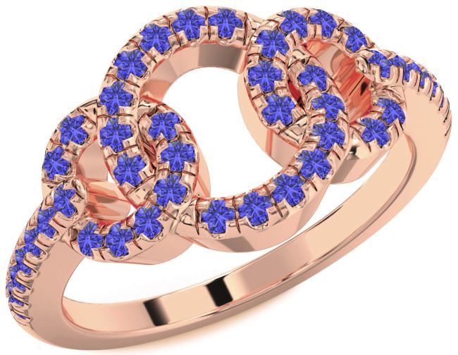 Tanzanite Rose Gold Infinity Circle Ring