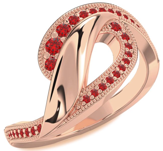 Ruby Rose Gold Infinity Ring