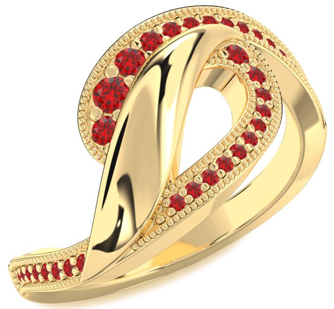 Ruby Gold Infinity Ring