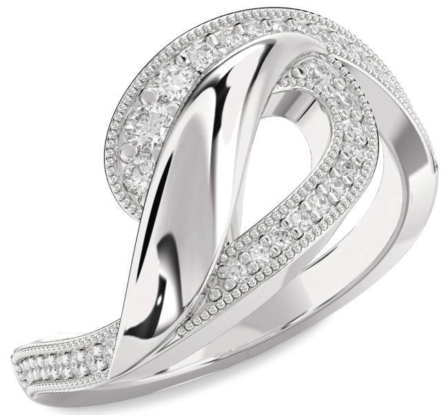 Diamond Silver Infinity Ring