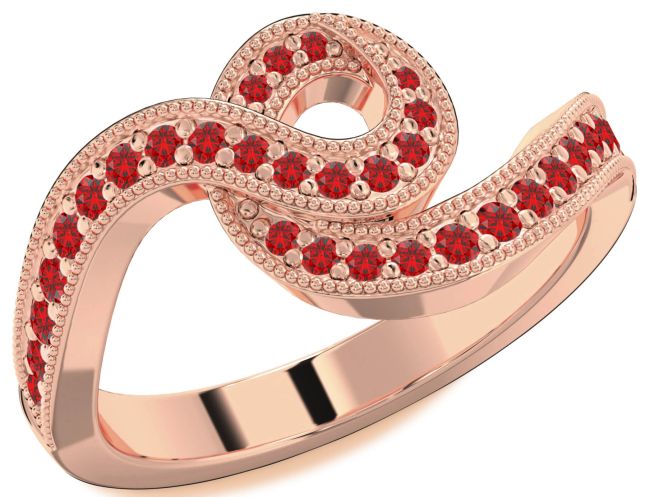 Ruby Rose Gold Infinity Ring