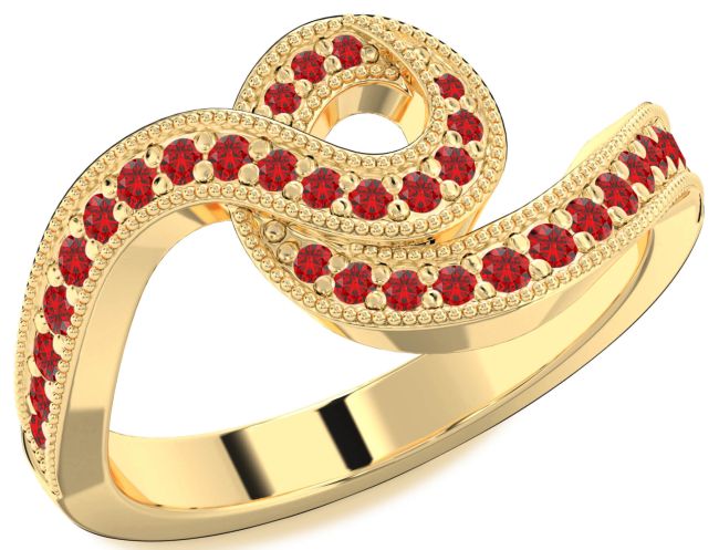 Ruby Gold Infinity Ring