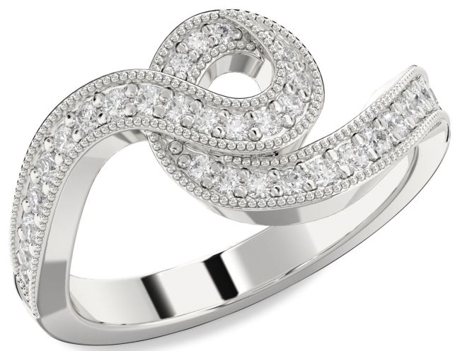 Diamond Silver Infinity Ring