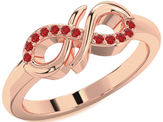 Ruby Rose Gold Infinity Ring