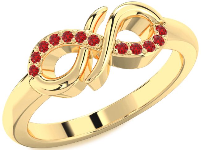 Ruby Gold Infinity Ring