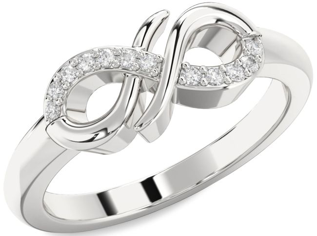 Diamond Silver Infinity Ring