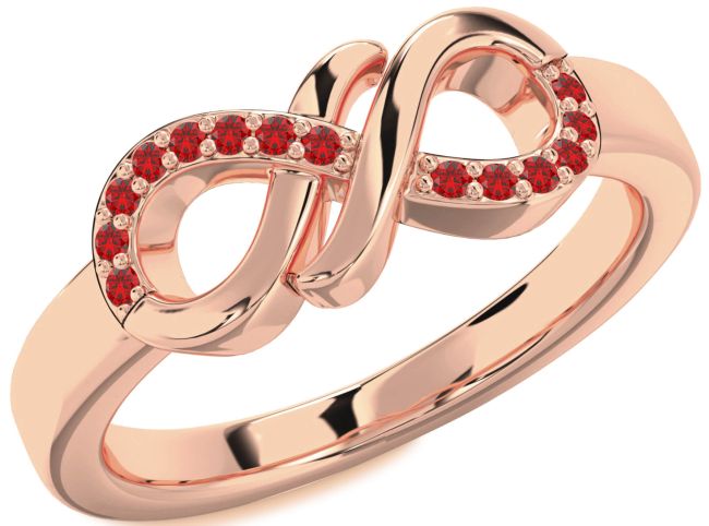 Ruby Rose Gold Infinity Round Ring