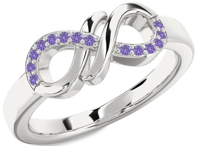 Alexandrite Platinum Infinity Round Ring
