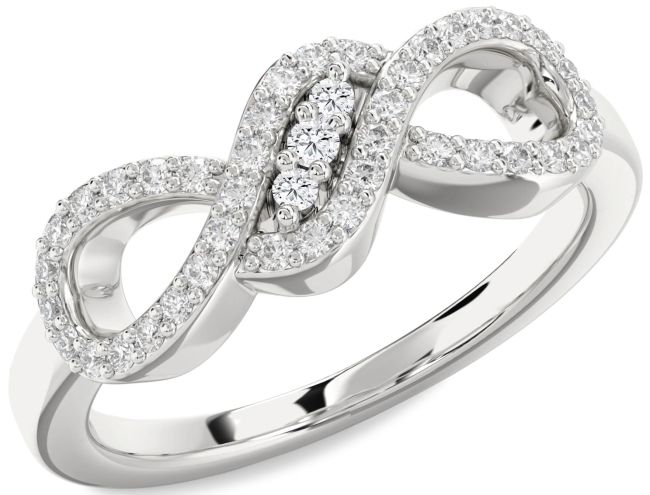 Diamond Silver Infinity Ring