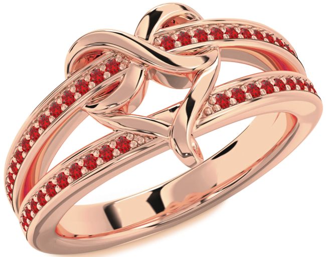 Ruby Rose Gold Silver Infinity Heart Ring