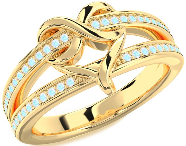 Moonstone Gold Infinity Heart Ring